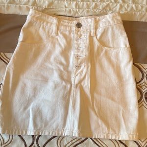 Urban outfitters white Jean skirt